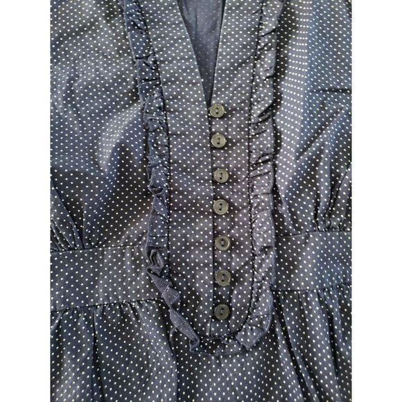 Sam & Max Navy Dress With White Polka Dots In Size Medium - Picture 5 of 6